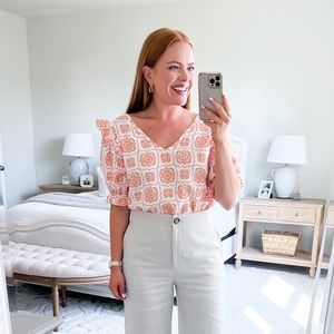 Ann Taylor Aztec Print Blouse